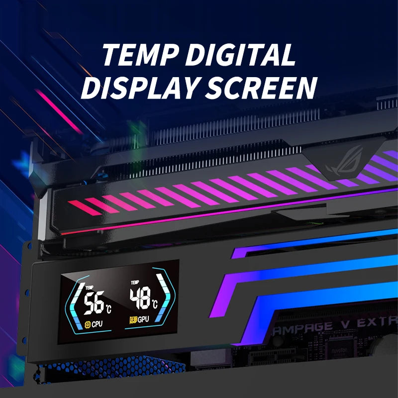 GPU Holder con indicador de temperatura ARGB Power Train Z-X6 (compatible con AURA SYNC)